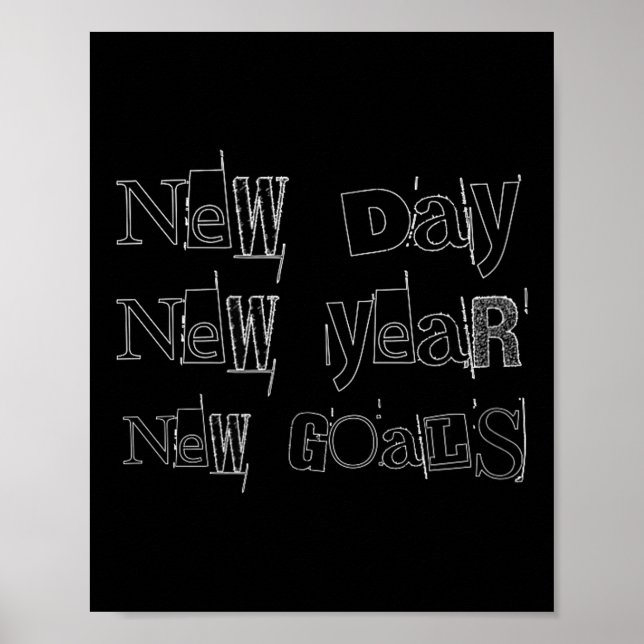 Poster New Year, New Day, Goals Motivation For Dad, Men A (Devant)