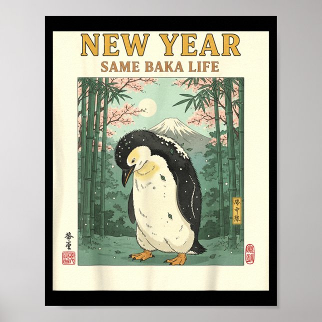Poster New Year Same Baka Life Penguin New Year 2026 Reso (Devant)