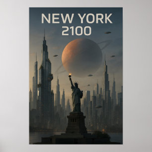 Poster New York 2100: Futuristic Skyline