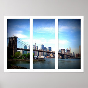 Poster New York - Brooklyn Bridge