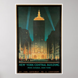 Poster New York Central Building, février 1930