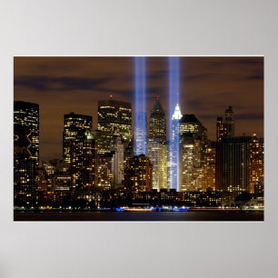 Poster "New York City" 911 Hommage avec l'affiche des lum