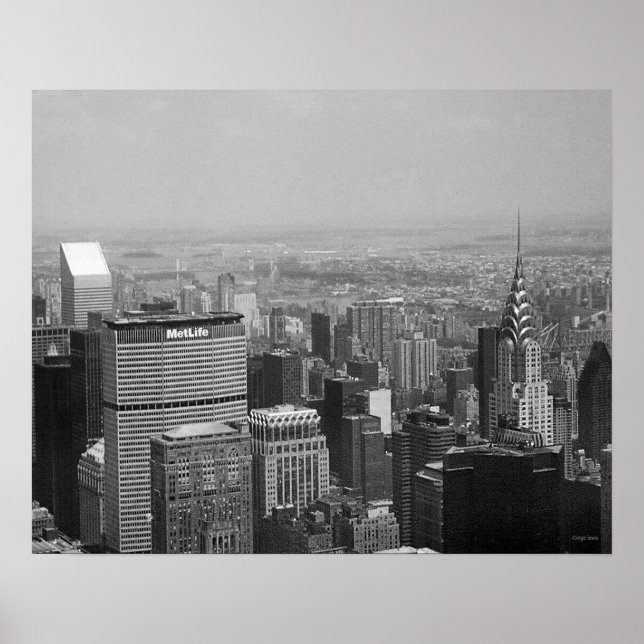 Poster New York City avec Chrysler Building (Devant)