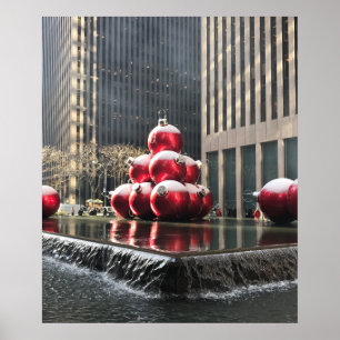 Poster New York City Christmas Rockefeller Center NYC