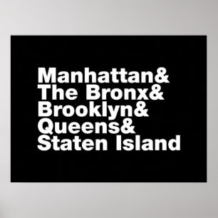 Poster ~ New York City de cinq villes