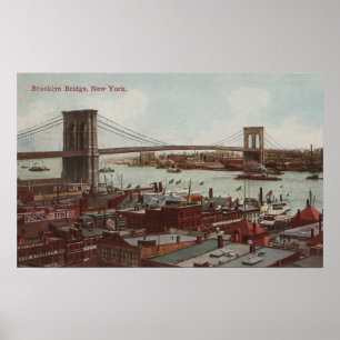 Poster New York City, New York Vue du pont Brooklyn
