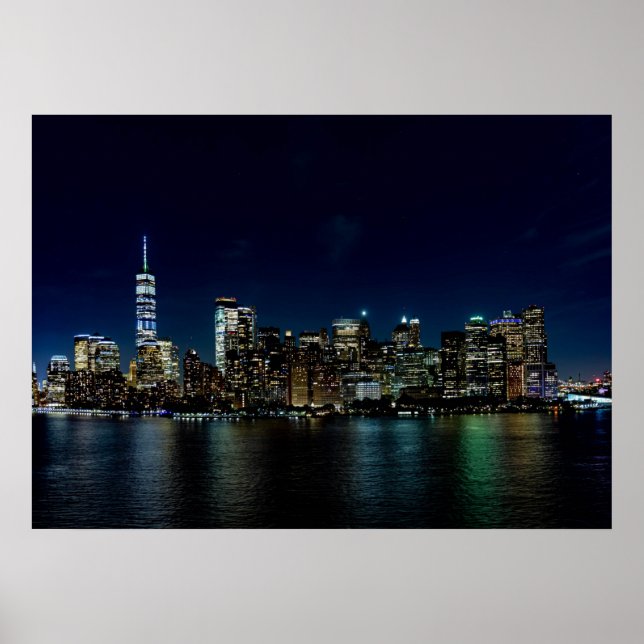 Poster New York City Night Skyline (Devant)