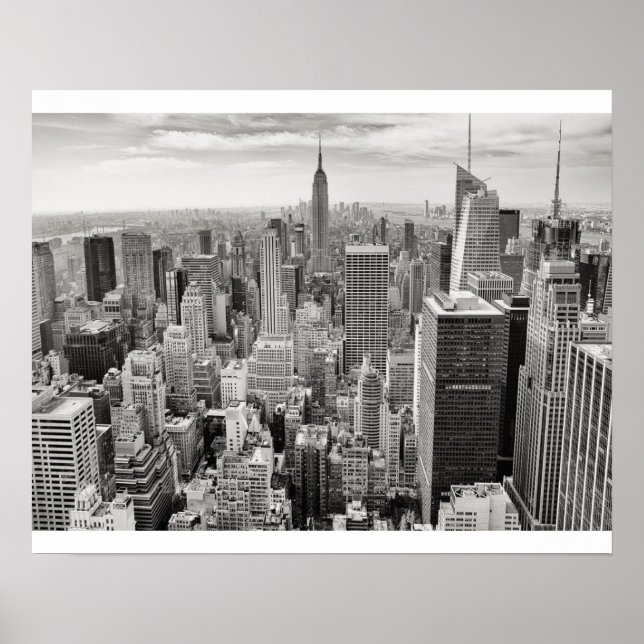 Poster New York City noir et blanc (Devant)