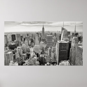 Poster - New York City Skyline B/W