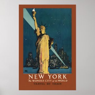 Poster New York City - Statue de la Liberté années 1930 V