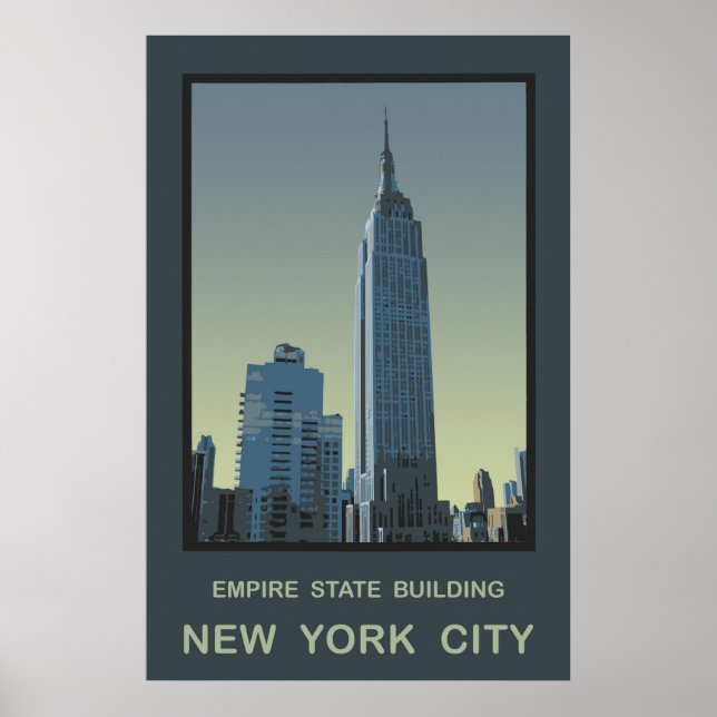 Poster New York Empire State Building (Devant)