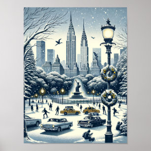 Poster New York Holiday Elegance - Noël personnalisable