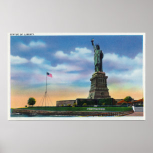 Poster New York, New YorkVue de la statue de la liberté