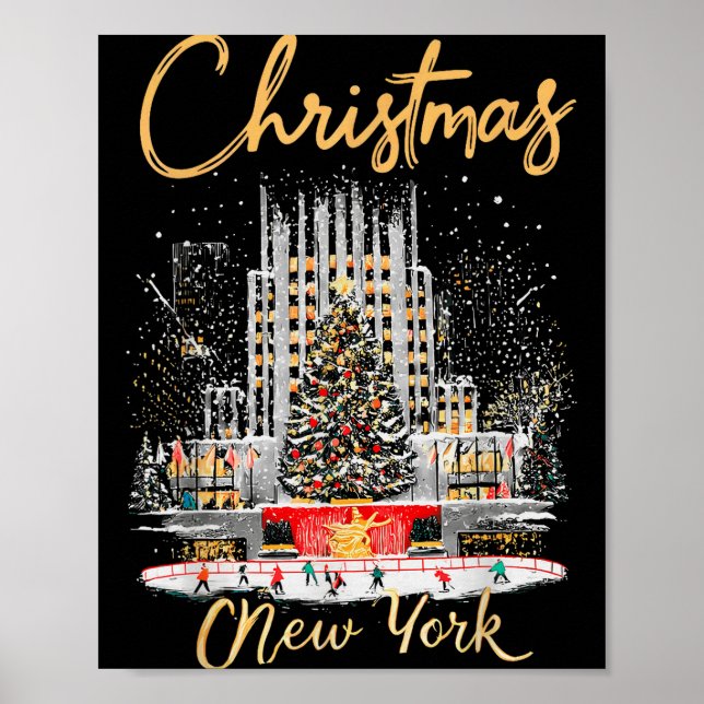 Poster New York Ny Christmas Girl Trip Matching  (Devant)