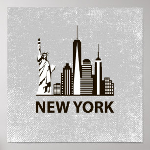 Poster New York   NYC Skyline