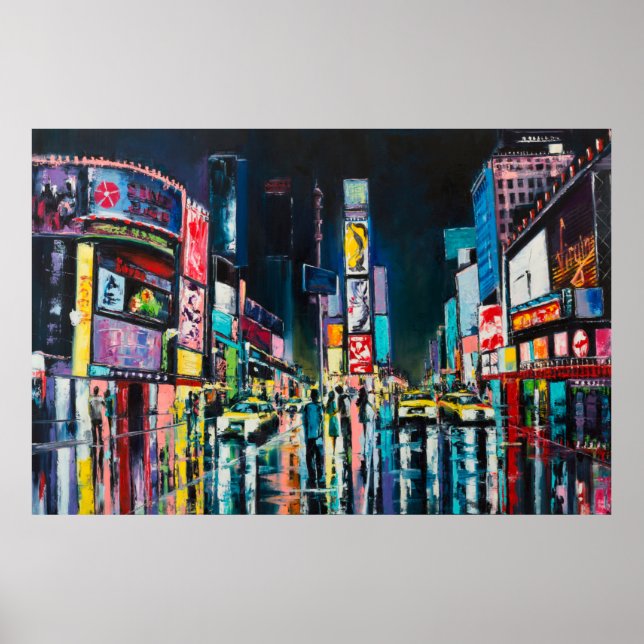 Poster "New York" oil painting (Devant)