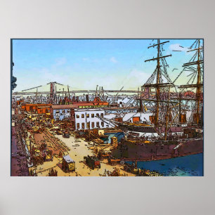 Poster New York, Old Harbour