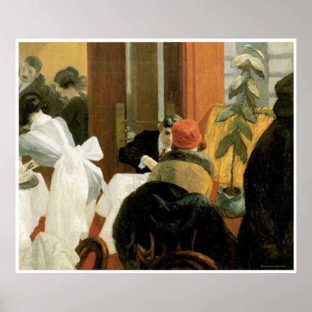 Poster New York Restaurant c. 1922, Edward Hopper (Devant)