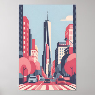 Poster New York Scape 4K Vector Serene