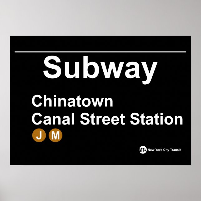 Poster New York Subway Station (Devant)