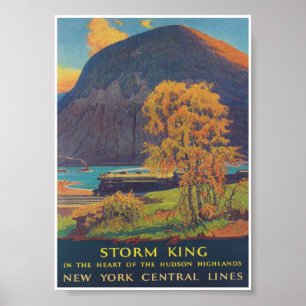 Poster New York Train, Vintage voyage Hudson Highlands