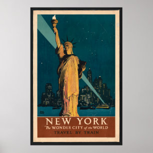 Poster New York, Travel, Adolph Treidler Vintage 1920