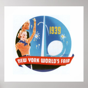 Poster New York Worlds Fair (blanc)