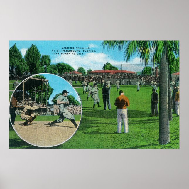Poster New York Yankees en scène de l'entraînement (Devant)