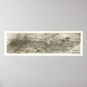 Poster Newark, NJ Panoramic Map - 1907