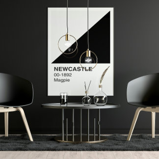 Poster Newcastle Magpie - Bordure blanche