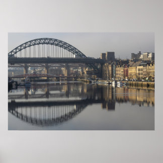 Poster Newcastle Quayside et le pont Tyne