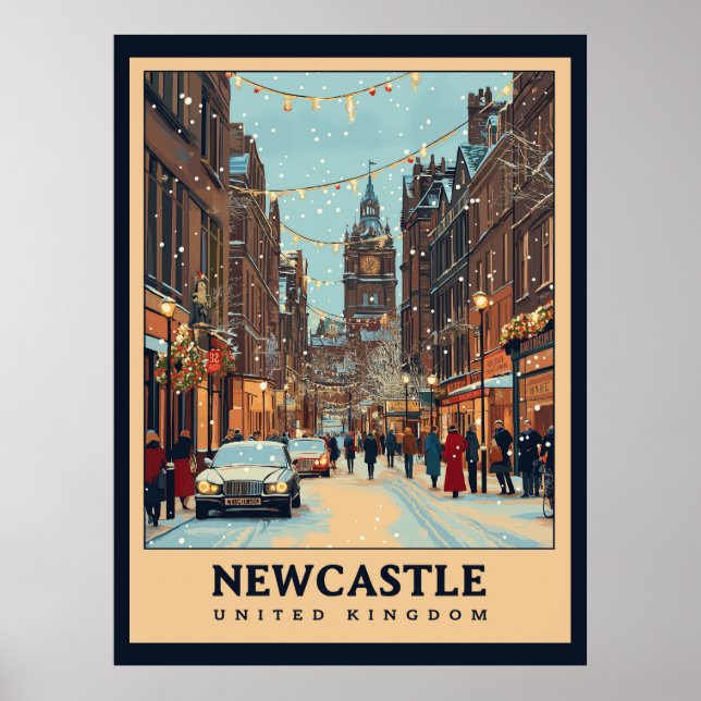 Poster Newcastle vintage (Devant)