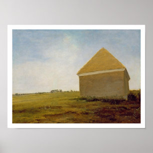 Poster Newmarket Heath, with a Rubbing-Down House, c.1765