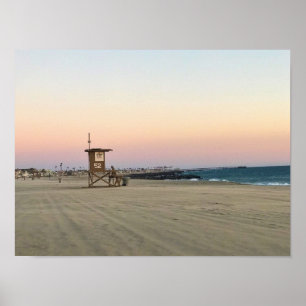 Poster Newport Beach at Sunset, Californie