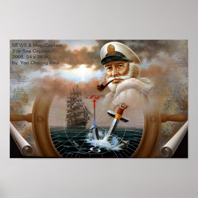 Poster NEWS & Map Capitaine 2 ou Capitaine de mer Imprime (Devant)
