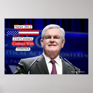 Poster Newt 2012 - Contrat Du 21E Siècle Avec L'Amérique