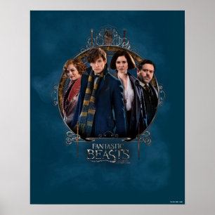 Poster NEWT SCAMANDER™ et entreprise Art Nouveau Frame