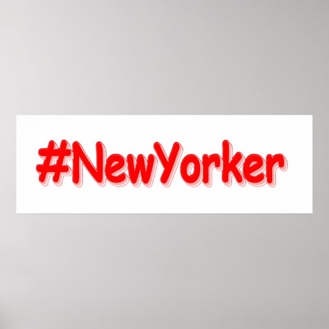 Poster "#NewYorker" Joli design. Commandez dès maintenant (Devant)