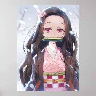 Poster Nezuko Anime Kimetsu no Yaiba