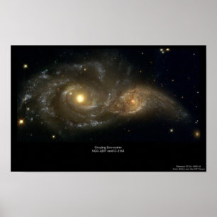 Poster NGC-2207 et IC-2163 Galaxies de pâturage