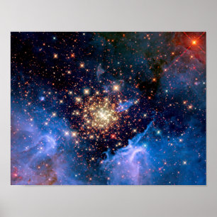 Poster NGC 3603 Star Cluster - NASA Hubble Space Photo