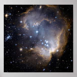 Poster NGC 602 étoiles brillantes NASA
