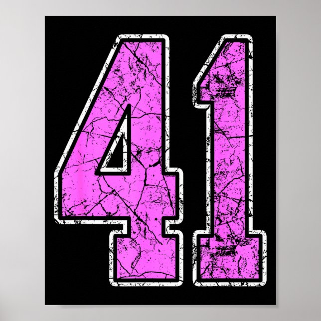 Poster Nge Nk And Nk Number 41 Jersey Player Uniform #41  (Devant)