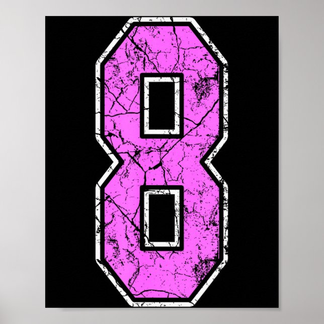 Poster Nge Nk And Nk Number 8 Jersey Player Uniform #8  (Devant)