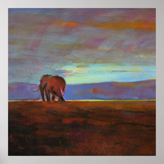 Poster Ngorongoro Sunset empreinte collosale
