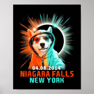 Poster Niagara Falls New York Total Solar Eclipse 2024