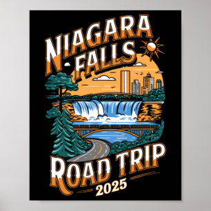 Poster Niagara Falls Road Trip 2025 - Vacances d'été