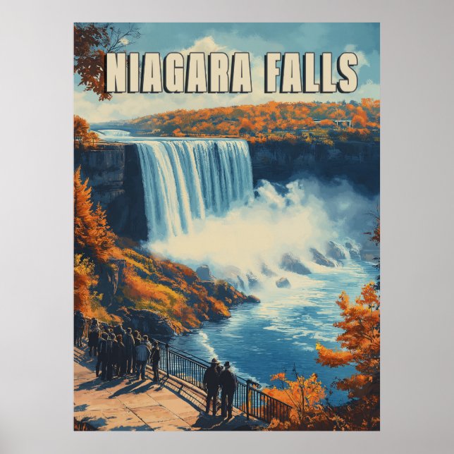 Poster Niagara Falls : Superbes chutes d'eau (Devant)