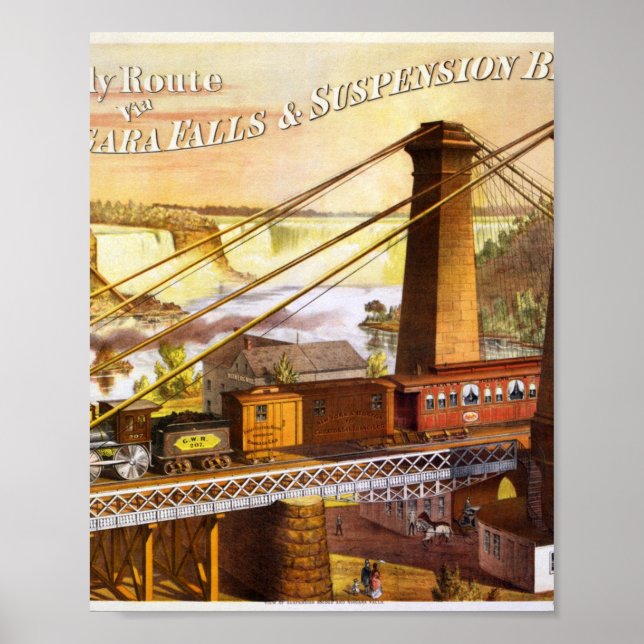 Poster Niagara Falls Train Travel (Devant)