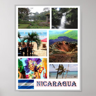 Poster Nicaragua - Mosaic -